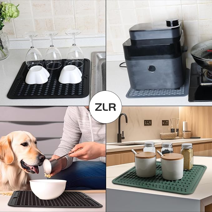 ZLR 2 Pcs Silicone Dish Drying Mats - Image 5