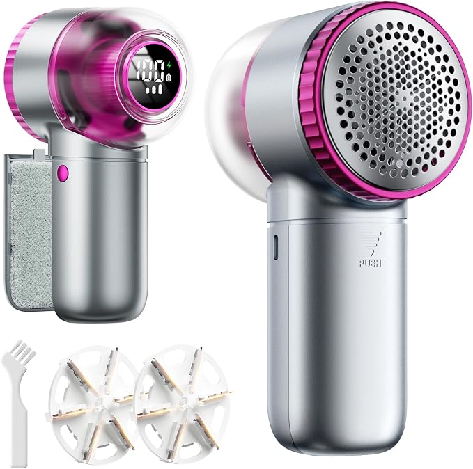 Fabric Shaver with Lint Brush, Large Lint Shaver with Digital Display, 3-Speeds by Fabricshaver