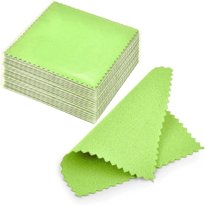 SEVENWELL 50pcs Jewelry Cleaning Cloth Pink Polishing Cloth by SEVENWELL