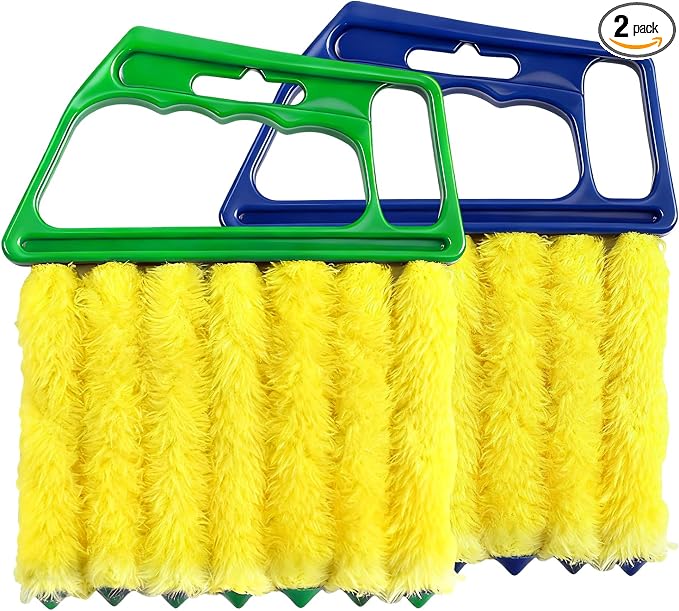 2 PCS Blind Cleaner Duster Tool, 7 Finger Handheld Duster Window Shutters by Unknown