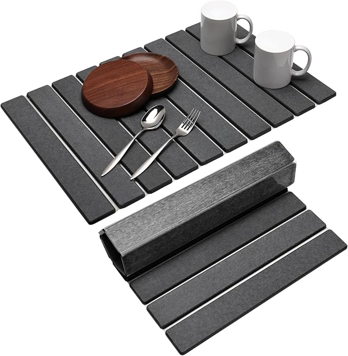Stone Drying Mat for Kitchen Counter, Large Foldable Drying Stone by BeginYourLeisurelyLifestyle