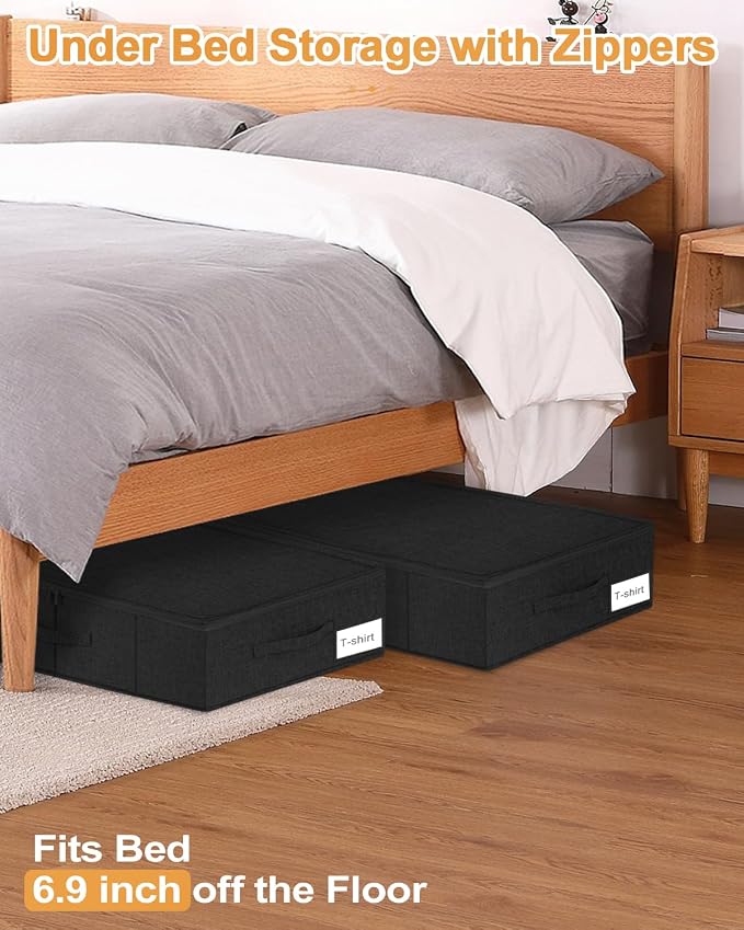 punemi Under Bed Storage Container, 2 Pack Underbed Storage Bags - Image 7