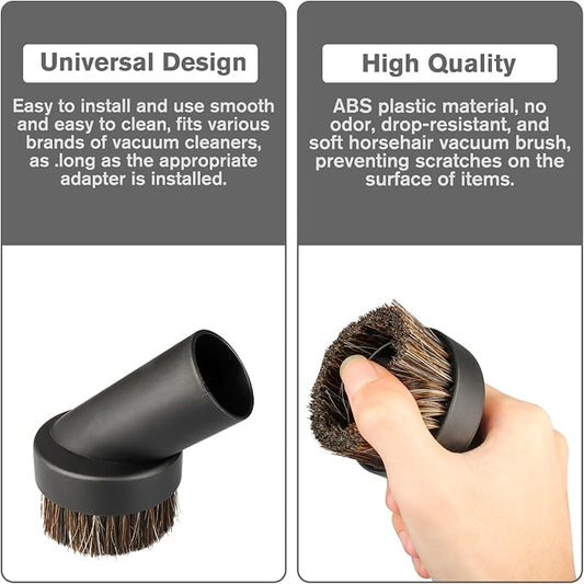 6Pack Round Soft Horse Hair Vacuum Brush Attachment - Image 2