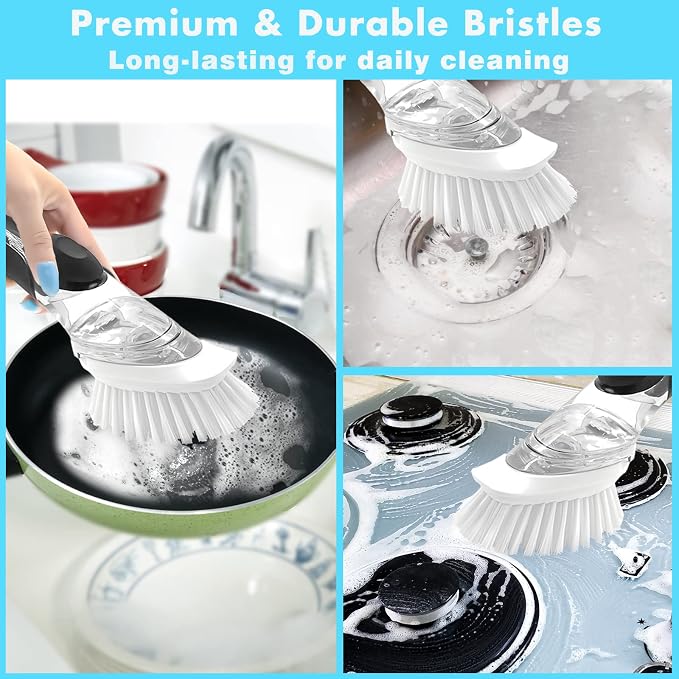 Dish Brush Refill, 4 Pack Dish Brush Replacement Head - Image 3