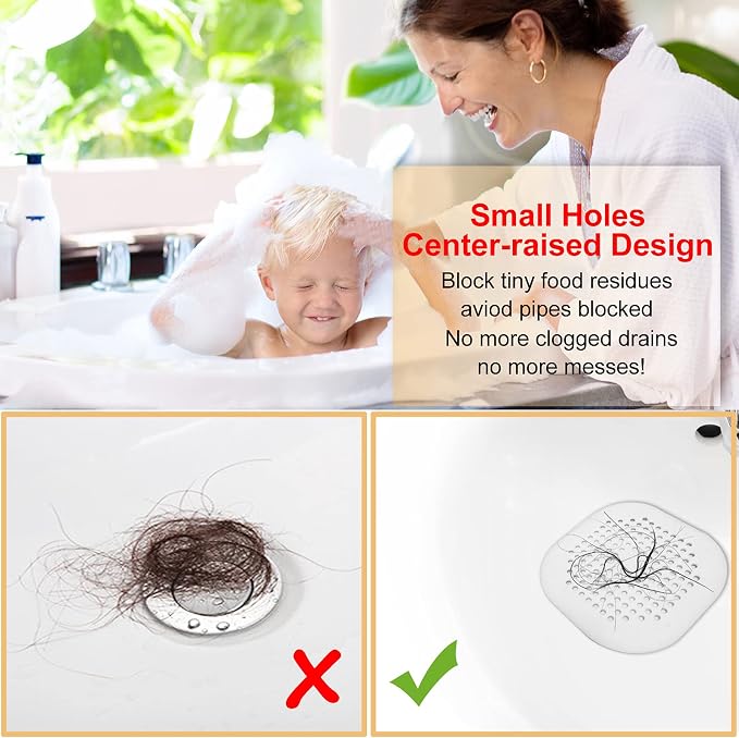 Hair Drain Catcher, Square Drain Cover - Image 3