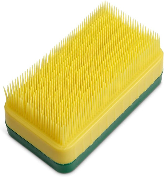 HIC Kitchen Corn Desilking Brush and Vegetable Scrubber, Dual-Textured Bristles by HIC