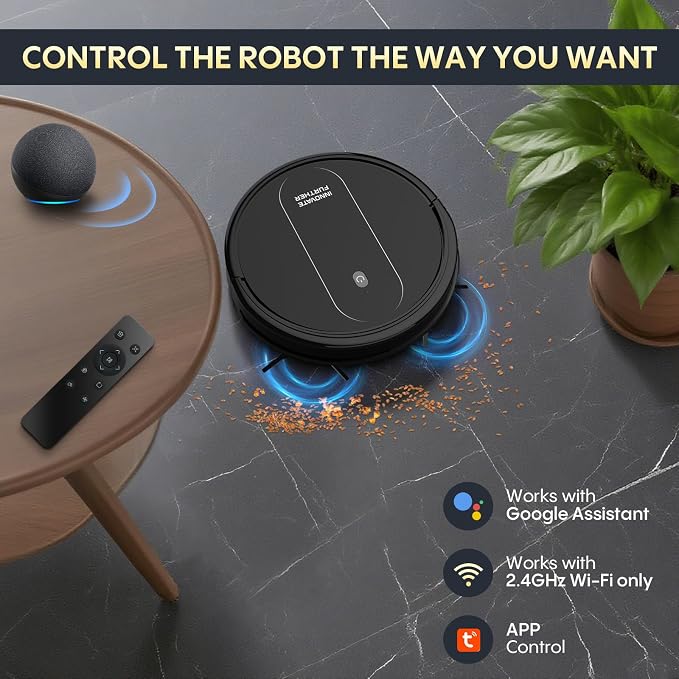 3-in-1 Robot Vacuum 4000Pa Strong Suction Robot Vacuum Cleaner & Smart - Image 5