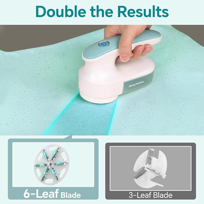 BEAUTURAL Fabric Shaver and Lint Remover, Rechargeable Sweater Defuzzer - Image 2