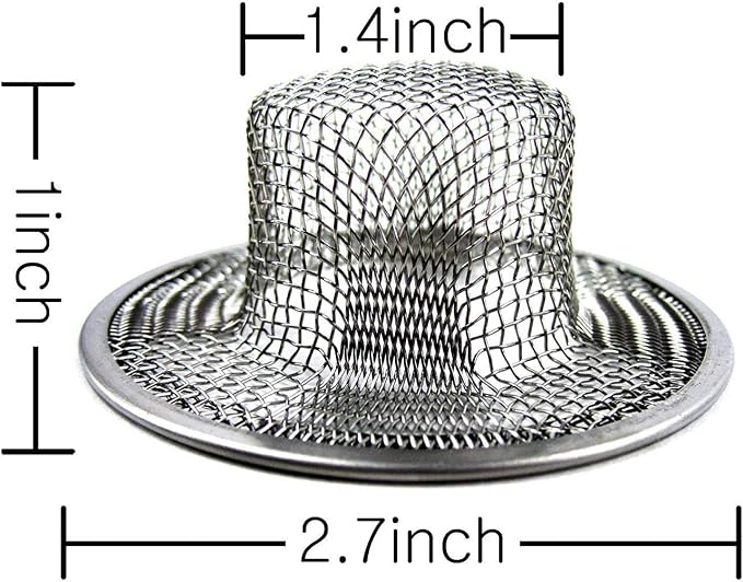 2pcs Metal Sink Strainer Bathtub Drain Hole Hair Catcher Drain Hole Filter Trap - Image 5