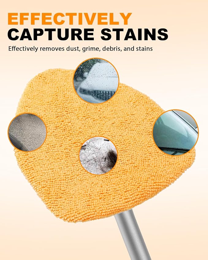 5 Pack Microfiber Pads for Windshield Cleaner Tool – Washable Windshield - Image 2