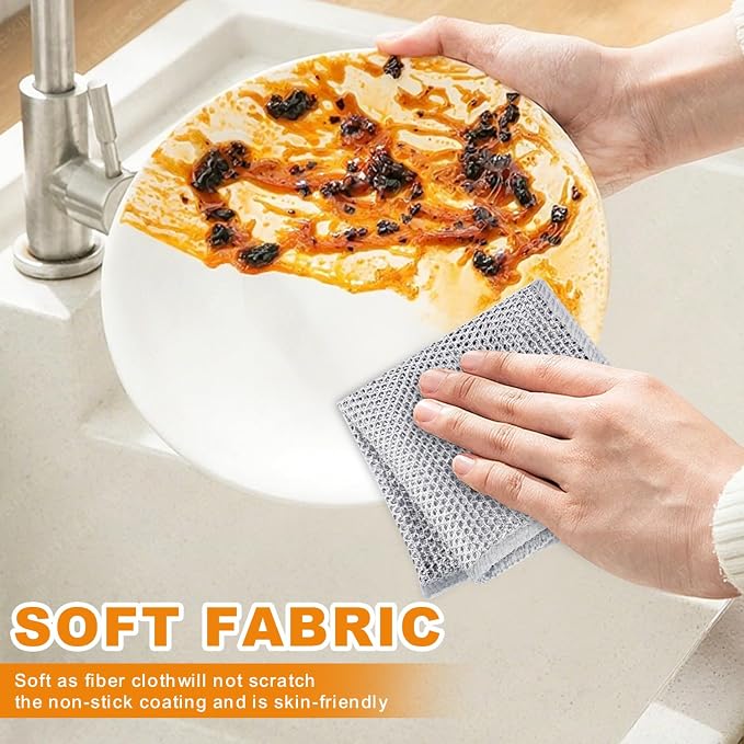 20 Pcs New Upgrade 3-Layer Metal Dish Cloth, No Scratches Wire Cleaning Cloth - Image 3