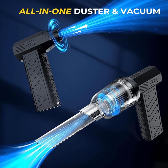Compressed Air Duster and Vacuum 2 in 1, 180000RPM Powerful Electric Air Duster - Image 4
