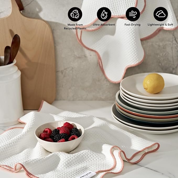 RECYCO Waffle Kitchen Towel Set of 2 - Image 2