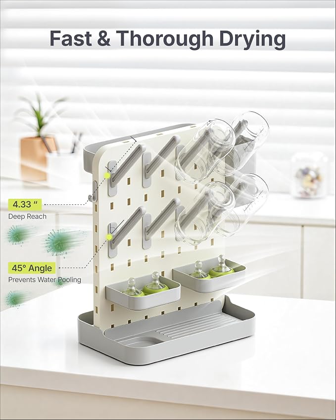DIY Baby Bottle Drying Rack, Space-Saving Drying Rack, Bottle Tower - Image 4