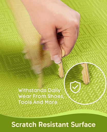 Ophanie Kitchen mats for Floor, 3/4 inch Thick, Kitchen Rugs, 20''x48'' Anti Fatigue Standing Cushioned Mat, Waterproof,Comfort Ergonomic mat for Office, Home, Sink, Green Non-Slip Bottom