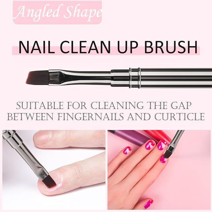 JASSINS Nail Art Clean Up Brushes, - Image 4