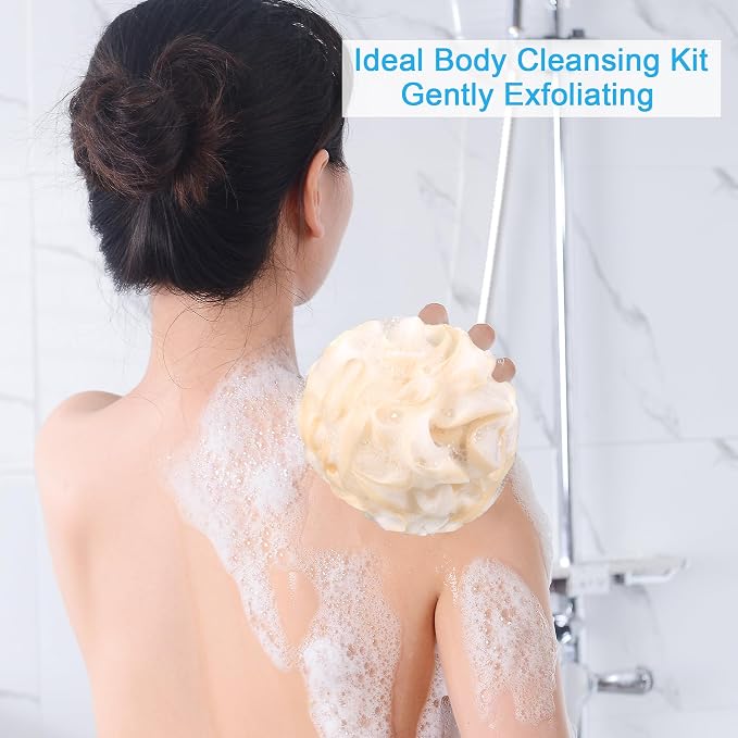 AmazerBath Loofah Sponge 75g/Piece, Exfoliating Bath Sponge Body Scrubber - Image 3