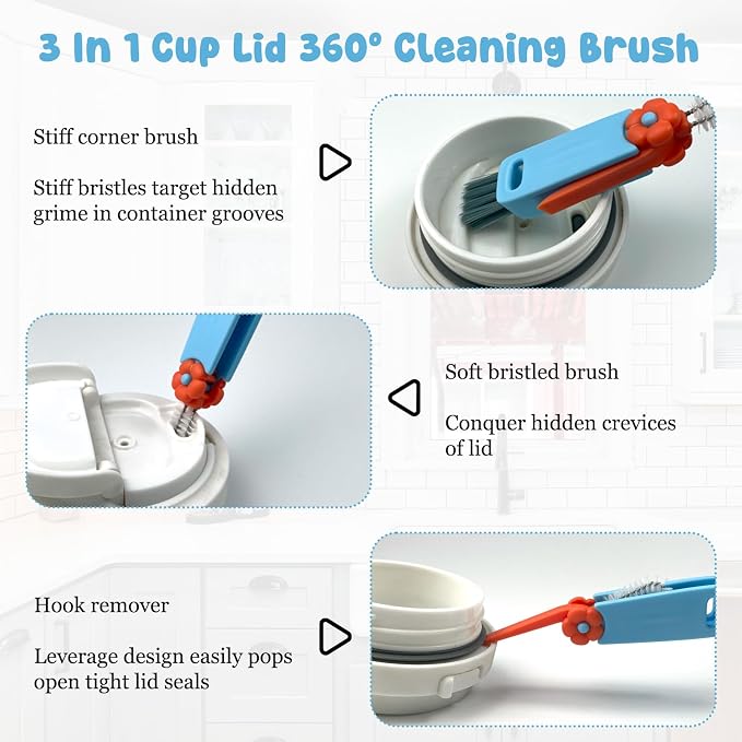 4 Pack Water Bottle Cleaning Kit Straw Cleaner Bottle Brush Cleaner - Image 5
