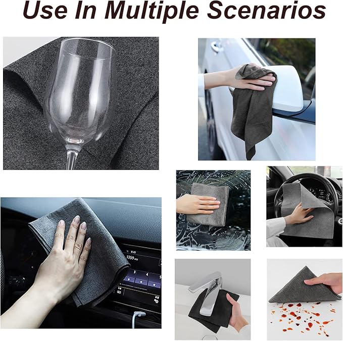 10PCS Thickened Magic Cleaning Cloth, Bsorbent Magic Cleaning Glass Cloth - Image 3