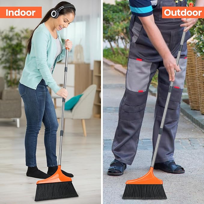 4 Pack Heavy-Duty Angle Broom for Floor Cleaning - Image 6
