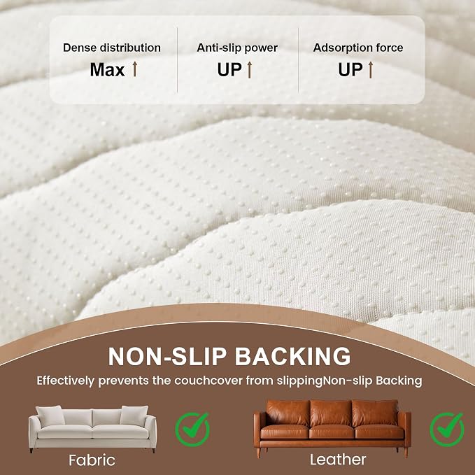 OTOB Couch Covers for Sofa Pet Friendly, Washable & Non Slip Fuzzy Dog Couch - Image 8