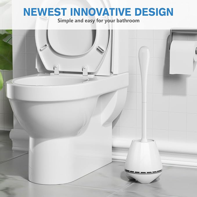 uptronic Toilet Brush and Holder 2 Pack, Toilet Brush - Image 6