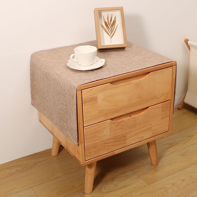 Small Bedside Tablecloth Table Dustcover End Tabletop Home Decoration Fabric by Tablecloth