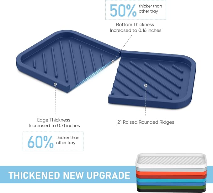 EG-SIPRO Silicone Sink Organizer Tray, 8 Colors, Dishwashing Accessories - Image 2