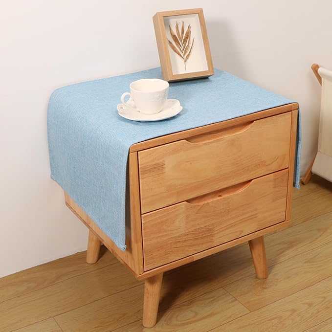 Small Bedside Tablecloth Table Dustcover End Tabletop Home Decoration Fabric by Tablecloth