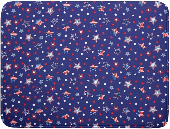 Khope 4th of July Navy Blue Dish Drying Mat by Unknown