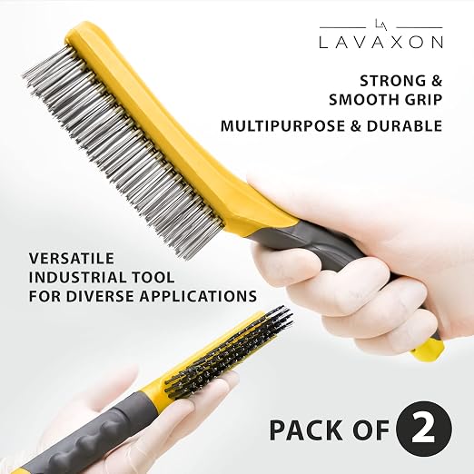 Wire Brush Set-Heavy Duty Stainless & Carbon Steel Bristles - Image 4