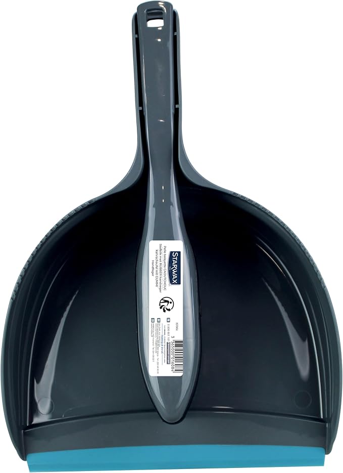 STARWAX - Rubber Dustpan and Brush Set – Grabs Dirt, Hair and Liquid Messes – by STARWAX