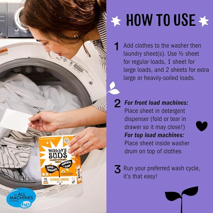 Molly’s Suds Laundry Detergent Sheets | Gentle on Sensitive Skin, Powerful - Image 6