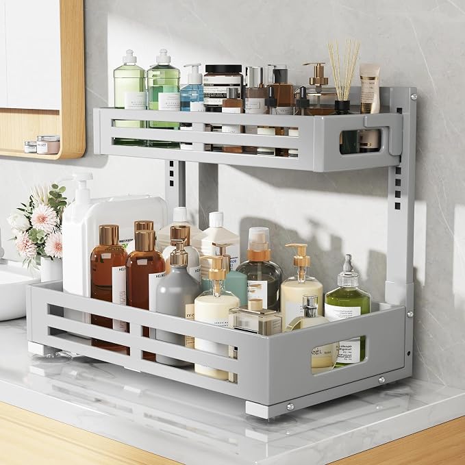 2 Pack 19IN-Depth Under Sink Organizer, Pull Out Cabinet Organizer - Image 5