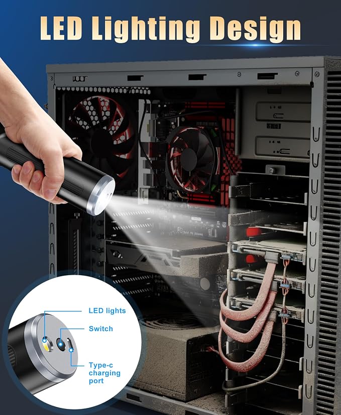 Compressed Air Duster-310, 000RPM Cordless Air Blower - Image 6