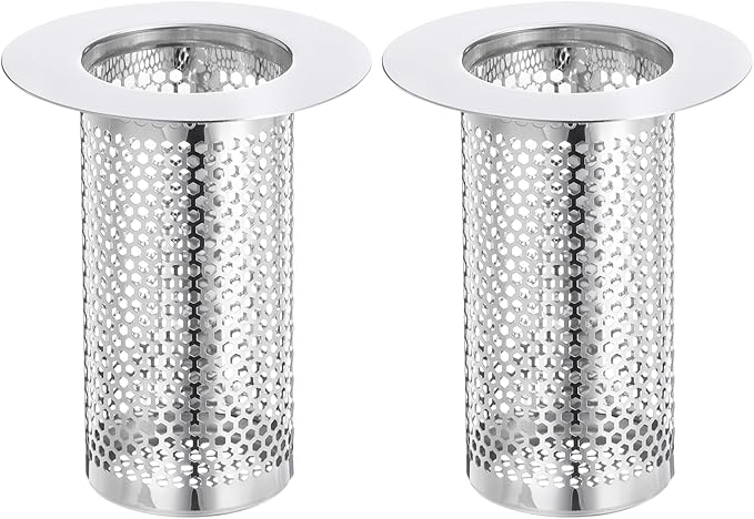 uxcell 2 Pack Shower Drain Strainer, 3.1" x 2.2" Stainless Steel Floor Drain by uxcell