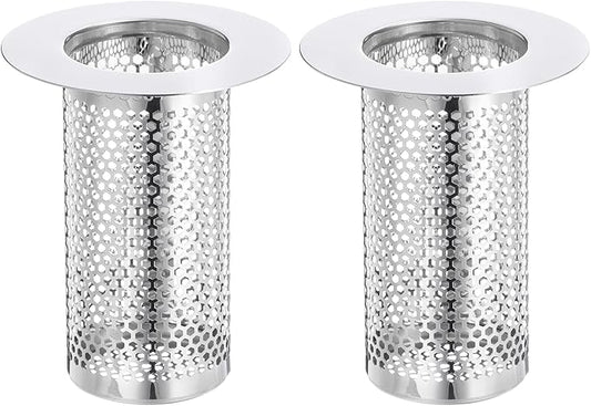 uxcell 2 Pack Shower Drain Strainer, 3.1" x 2.2" Stainless Steel Floor Drain by uxcell