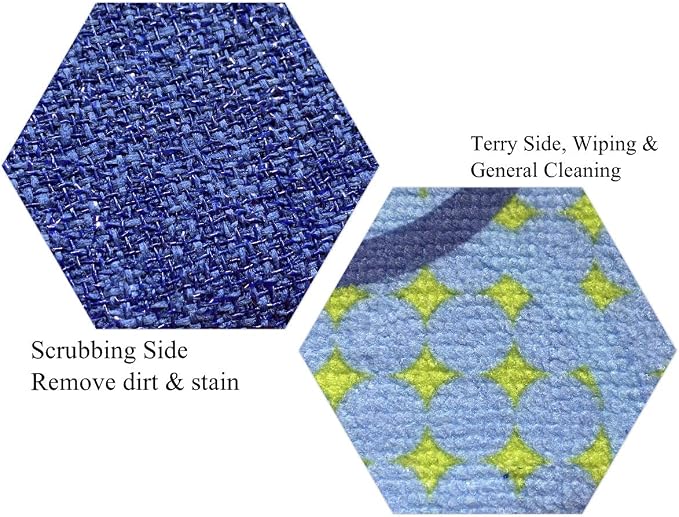 Microfiber Double Sided Scrub & Wipe Sponge Pad - Image 2