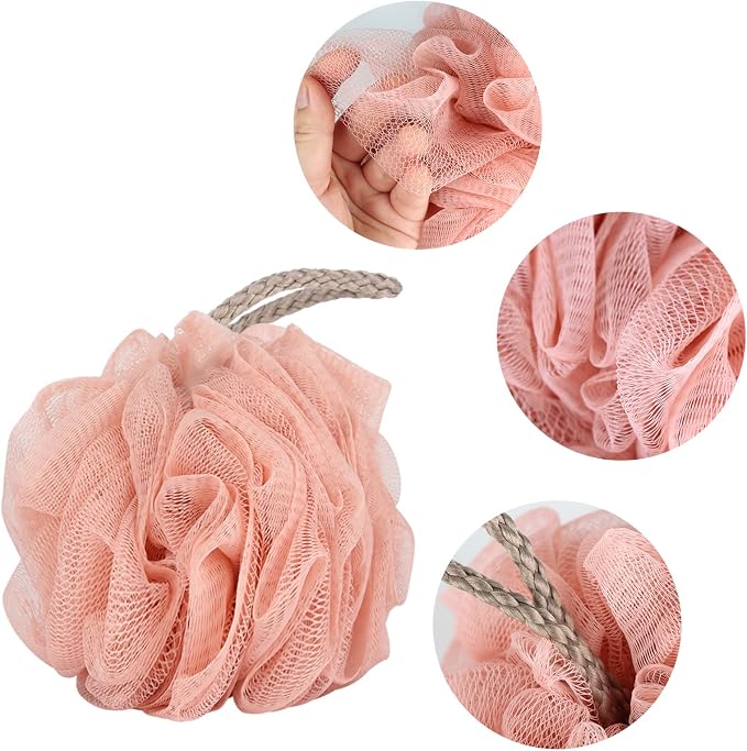 Fu Store Loofah Sponge 60g Shower Loofahs 4 Colors Bath Sponges Mesh Balls - Image 3
