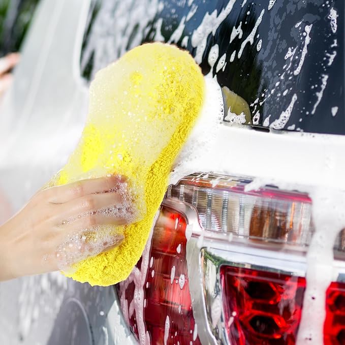 Tanlade 2 Pcs 2 Pack Large Microfiber Car Wash Sponge - Image 4