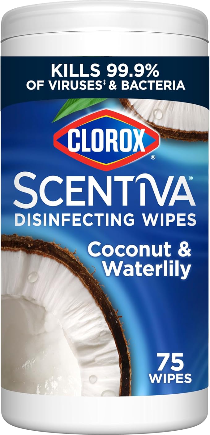 CLOROX Scentiva Disinfecting Wipes, Coconut and Waterlily by Clorox