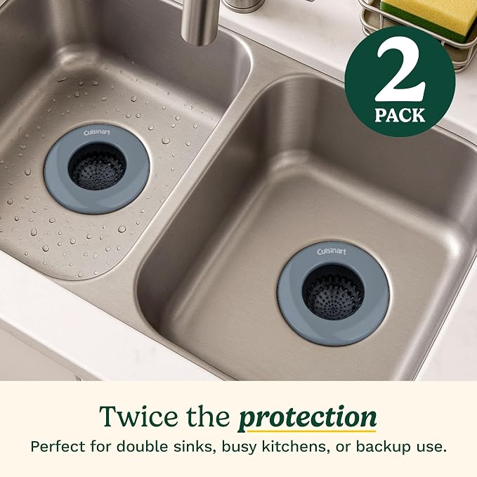Cuisinart Sink Strainers- 2 Pack Kitchen Sink Drain Strainer & Food Catcher - Image 3