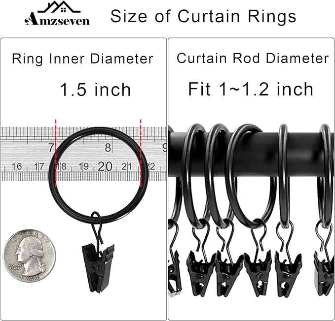 100 Pack Metal Curtain Rings - Image 3