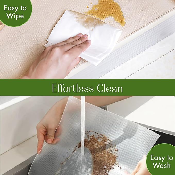 EVALAND 19.6" x 33 FT Non-Slip Shelf Liner, Non-Adhesive, Waterproof Pantry - Image 6