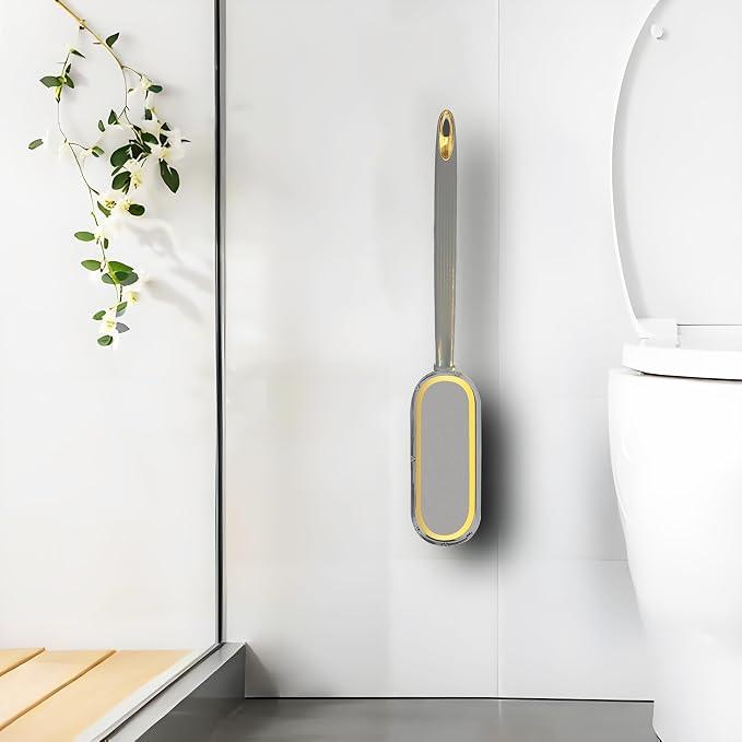 Toilet Brush and Holder Set, Under Rim Toilet Scrubber - Image 2
