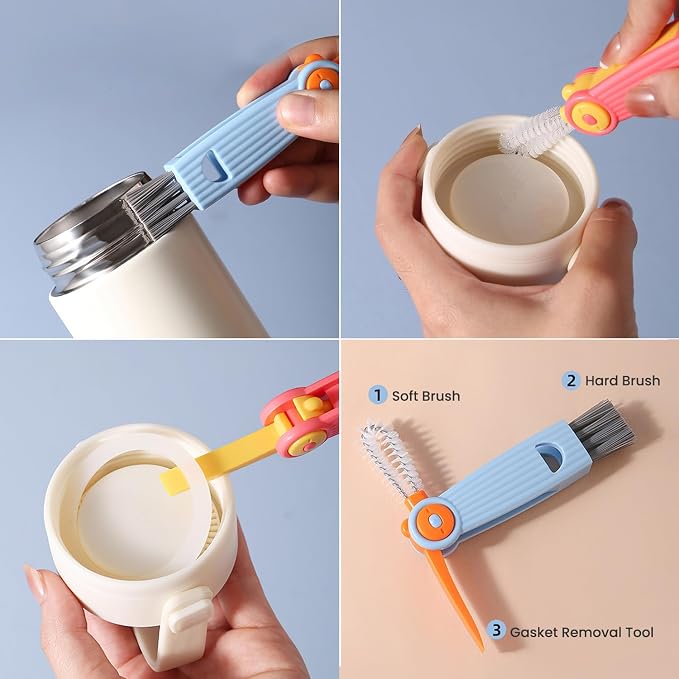 5-in-1 Baby Bottle Cleaner Set, Including Nylon & Silicone Bottle Brush - Image 6