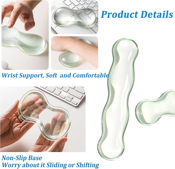 Clear Gel Mouse Wrist Rest, Wrist Support Wrist Pad - Image 4