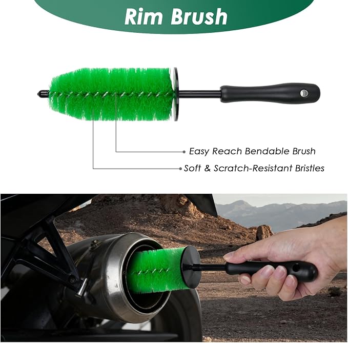 9 Pack Motorcycle Cleaning Kit, Motorcycle Detailing Kit - Image 7