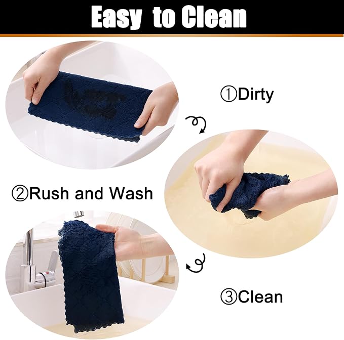 Mordimy 18 Pack Kitchen Cloths Dish Towels, Super Soft and Absorbent Dish Cloths - Image 6