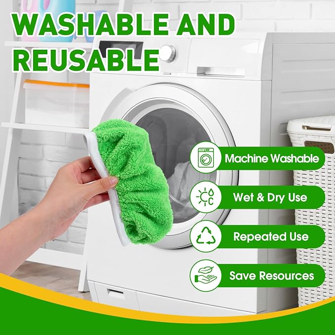 12Pcs Reusable Microfiber Mop Pads Compatible - Image 4